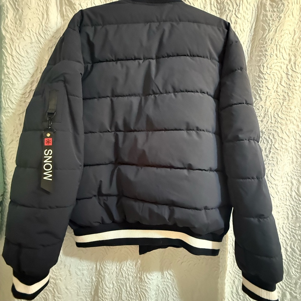 Men's Navy Bomber Jacket - Picture 8 of 8